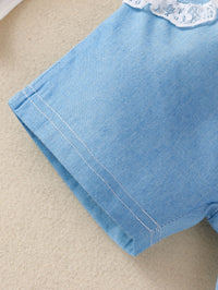 Load image into Gallery viewer, 2 Pieces Baby Girl Lace Bodysuit &amp; Shorts Set Wholesale 37634729
