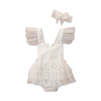 Load image into Gallery viewer, 2 Pieces Baby Girl Party Polka Dots Mesh Dress Match Headband Wholesale 12932634
