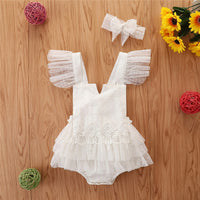 Load image into Gallery viewer, 2 Pieces Baby Girl Party Polka Dots Mesh Dress Match Headband Wholesale 12932634
