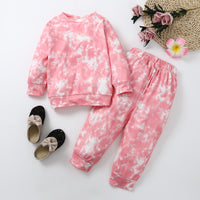 Load image into Gallery viewer, 2 Pieces Baby Girl Pink Tie Dye Set Top And Pants Wholesale 31806885
