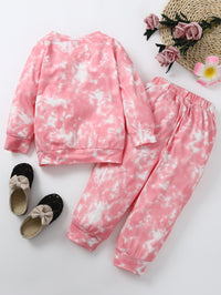 Load image into Gallery viewer, 2 Pieces Baby Girl Pink Tie Dye Set Top And Pants Wholesale 31806885

