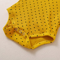 Load image into Gallery viewer, 2 Pieces Baby Girl Polka Dots Rib-Knit Bodysuit &amp; Headband Wholesale 04906712
