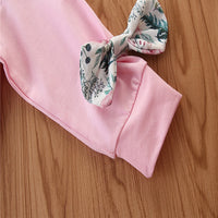 Load image into Gallery viewer, 2 Pieces Baby Girl Rabbit Ear Hooded Sweatshirt And Flower Pants Set Wholesale 98384817
