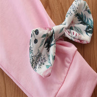 Load image into Gallery viewer, 2 Pieces Baby Girl Rabbit Ear Hooded Sweatshirt And Flower Pants Set Wholesale 98384817
