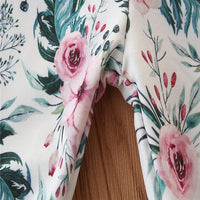 Load image into Gallery viewer, 2 Pieces Baby Girl Rabbit Ear Hooded Sweatshirt And Flower Pants Set Wholesale 98384817
