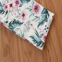 Load image into Gallery viewer, 2 Pieces Baby Girl Rabbit Ear Hooded Sweatshirt And Flower Pants Set Wholesale 98384817
