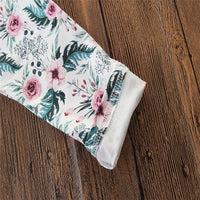 Load image into Gallery viewer, 2 Pieces Baby Girl Rabbit Ear Hooded Sweatshirt And Flower Pants Set Wholesale 98384817
