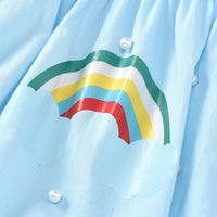 Load image into Gallery viewer, 2 Pieces Baby Girl Rainbow Beaded Top With Layered Shorts Wholesale 10104808
