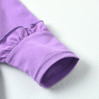 Load image into Gallery viewer, 2 Pieces Baby Girl Ruffle Decor Purple Jumpsuit And Headband Wholesale 78544791
