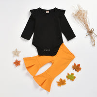 Load image into Gallery viewer, 2 Pieces Set Baby Girls Solid Color Rompers And Pants Wholesale 49927490
