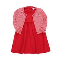 Load image into Gallery viewer, 2 Pieces Baby Girl Solid Color Dress &amp; Stripe Top &amp; Headband Wholesale 84875700
