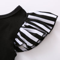 Load image into Gallery viewer, 2 Pieces Baby Girl Stripe Flutter Sleeve Bodysuit And Polka Dots Shorts Wholesale 04887246
