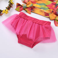 Load image into Gallery viewer, 2 Pieces Baby Girl Tie Dye Flutter Sleeve Top With Mesh Shorts Set Wholesale 40564810
