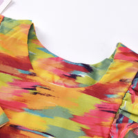 Load image into Gallery viewer, 2 Pieces Baby Girl Tie Dye Flutter Sleeve Top With Mesh Shorts Set Wholesale 40564810
