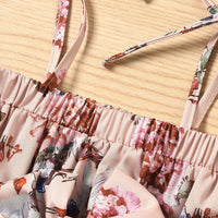 Load image into Gallery viewer, 2 Pieces Baby Girl Tie Up Floral Print Cami Bodysuit &amp; Headband Wholesale 88702402
