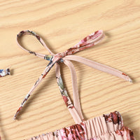 Load image into Gallery viewer, 2 Pieces Baby Girl Tie Up Floral Print Cami Bodysuit &amp; Headband Wholesale 88702402
