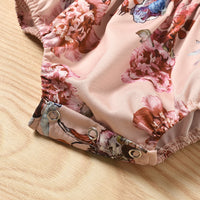 Load image into Gallery viewer, 2 Pieces Baby Girl Tie Up Floral Print Cami Bodysuit &amp; Headband Wholesale 88702402
