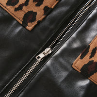 Load image into Gallery viewer, 2 Pieces Baby Kid Girl Leopard Outfit Top Matching PU Skirt Wholesale 67554801
