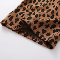 Load image into Gallery viewer, 2 Pieces Baby Kid Girl Leopard Outfit Top Matching PU Skirt Wholesale 67554801
