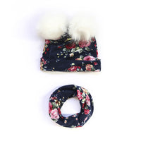 Load image into Gallery viewer, 2 Pieces Baby Pom-pom Hat And Scarf Wholesale 53364994
