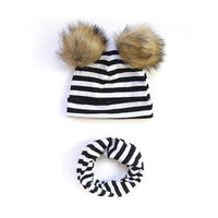 Load image into Gallery viewer, 2 Pieces Baby Pom-pom Hat And Scarf Wholesale 53364994
