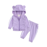Load image into Gallery viewer, 2 Pieces Baby Sport Set Zipper Hooded Jacket &amp; Sweatpants Wholesale 79776145
