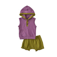 Load image into Gallery viewer, 2 Pieces Set Baby Unisex Tops And Solid Color Shorts Wholesale 67907413
