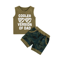 Load image into Gallery viewer, 2 Pieces Baby Toddler Boy I&#39;m Always Getting Picked Up By Ladies Print Tank Top And Slant Pocket Camo Shorts Set Wholesale 53212616
