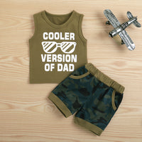 Load image into Gallery viewer, 2 Pieces Baby Toddler Boy I&#39;m Always Getting Picked Up By Ladies Print Tank Top And Slant Pocket Camo Shorts Set Wholesale 53212616
