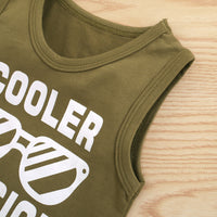 Load image into Gallery viewer, 2 Pieces Baby Toddler Boy I&#39;m Always Getting Picked Up By Ladies Print Tank Top And Slant Pocket Camo Shorts Set Wholesale 53212616
