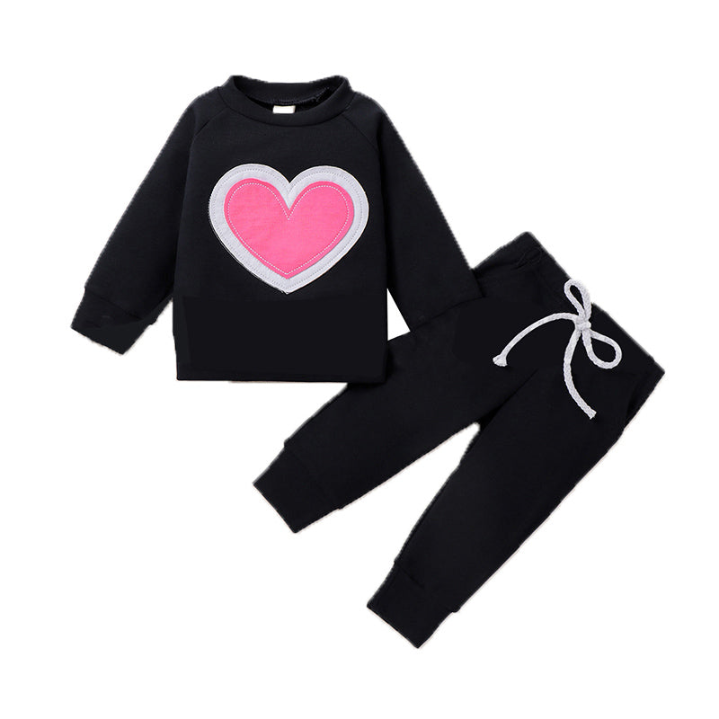 2 Pieces Baby Toddler Girl Love heart Set Top And Pants Wholesale 57681200