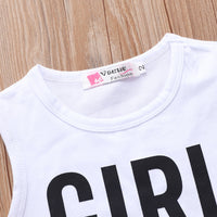 Load image into Gallery viewer, 2 Pieces Girl Boss Print Tank Top And Patched Ripped Denim Shorts Set Wholesale 77172348 第 1 个媒体（共 13 个）
