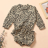 Load image into Gallery viewer, 2 Pieces Infant Girl Leopard Print Set Top &amp; Shorts Wholesale 04685992
