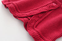 Load image into Gallery viewer, 2 Pieces Infant Toddler Girl Party Bling Stars Mesh Dress With Red Knit Cardigan Wholesale 77085698
