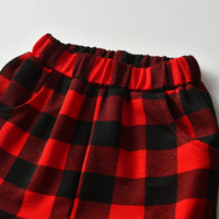 Load image into Gallery viewer, 2 Pieces Kid Girl Bear Balloon Top &amp; Plaid Pants Wholesale 61416698
