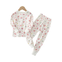 Load image into Gallery viewer, 2 Pieces Set Kid Unisex Fruit Dinosaur Animals Car Cartoon Print Tops And Pants Sleepwears Wholesale 97916280
