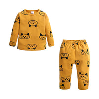 Load image into Gallery viewer, 2 Pieces Set Baby Kid Girls Boys Animals Cartoon Plant Print Tops And Pants Wholesale 67636489
