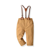 Load image into Gallery viewer, 2 Pieces Set Baby Kid Boys Dressy Checked Bow Shirts And Solid Color Pants Wholesale 01786822
