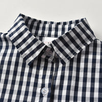 Load image into Gallery viewer, 2 Pieces Set Baby Kid Boys Dressy Checked Bow Shirts And Solid Color Pants Wholesale 01786822
