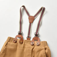 Load image into Gallery viewer, 2 Pieces Set Baby Kid Boys Dressy Checked Bow Shirts And Solid Color Pants Wholesale 01786822
