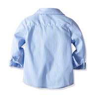 Load image into Gallery viewer, 2 Pieces Kid Boy Stripe Bowtie Shirt With Jeans Set Wholesale 53607039
