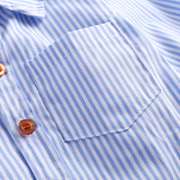 Load image into Gallery viewer, 2 Pieces Kid Boy Stripe Bowtie Shirt With Jeans Set Wholesale 53607039
