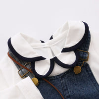 Load image into Gallery viewer, 2 Pieces Kid Girl Blouse Matching Rabbit Suspender Skirt Set Wholesale 55263383
