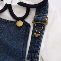 Load image into Gallery viewer, 2 Pieces Kid Girl Blouse Matching Rabbit Suspender Skirt Set Wholesale 55263383
