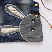 Load image into Gallery viewer, 2 Pieces Kid Girl Blouse Matching Rabbit Suspender Skirt Set Wholesale 55263383
