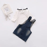 Load image into Gallery viewer, 2 Pieces Kid Girl Blouse Matching Rabbit Suspender Skirt Set Wholesale 55263383
