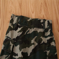 Load image into Gallery viewer, 2 Pieces Kid Girl Camouflage Set Top Matching Skirt Wholesale 12027240
