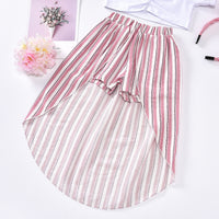 Load image into Gallery viewer, 2 Pieces Kid Girl Crop Top Matching Hi Lo Hem Stripe Skirt Set Wholesale 43414811
