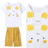 Load image into Gallery viewer, 2 Pieces Kid Girl Dog Pattern Tee And Star Shorts Set Wholesale 95322419
