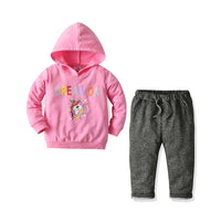 Load image into Gallery viewer, 2 Pieces Kid Girl Dream On Set Unicorn Hoodie &amp; Trousers Wholesale 12256683

